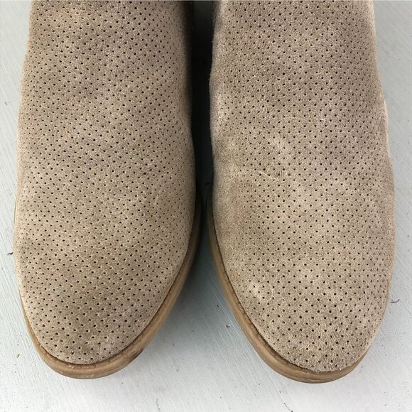 Dolce Vita Women's Size 8 Tivon Taupe Brown Suede Block Heel Ankle Booties Boots - Picture 5 of 16